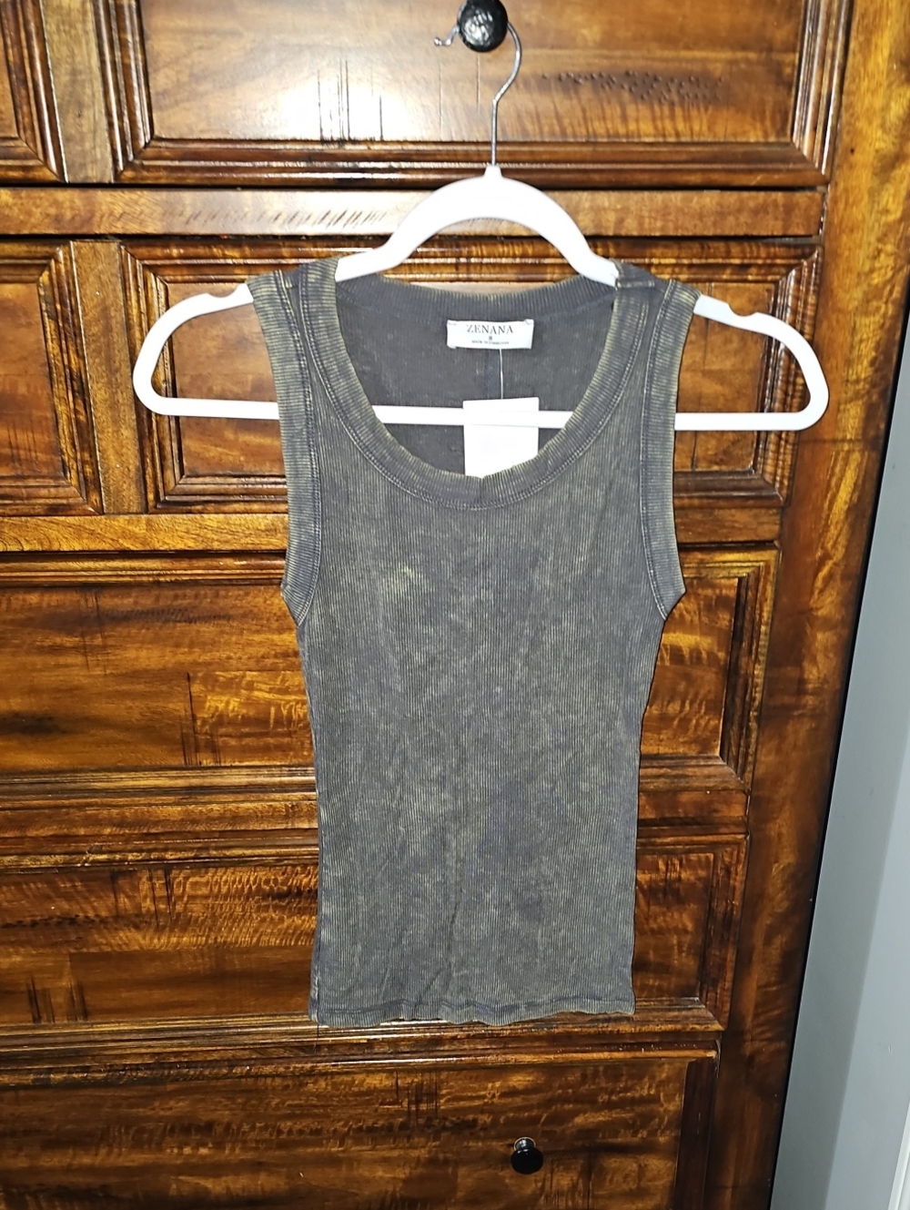 Zenana Womens Sz Small Nwts Ribbed Mineral Wash Tank!! Beautiful!
